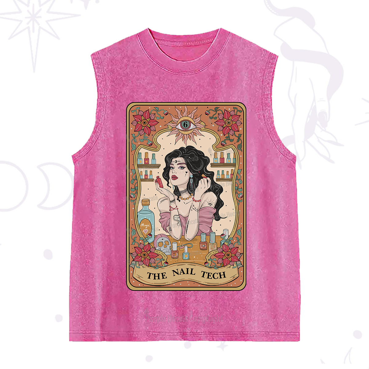 Purplehecate The Nail Tech Tarot Washed Tank