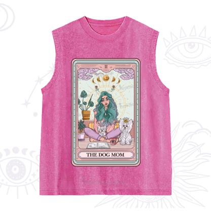 Purplehecate The Divine Dog Mom Tarot Card Washed Tank