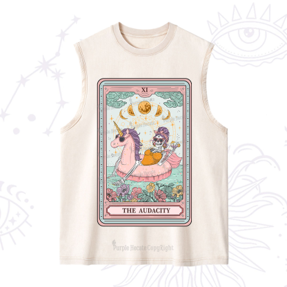 Purplehecate The Audacity Skeleton Tarot Card Washed Tank