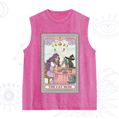 Purplehecate The Witchy Cat Mom Tarot Washed Tank