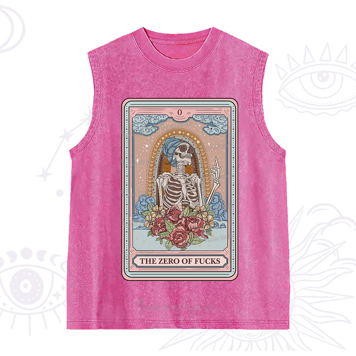 Purplehecate The Zero Of Fucks Tarot Card Washed Tank