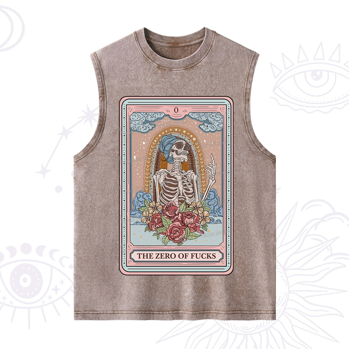Purplehecate The Zero Of Fucks Tarot Card Washed Tank