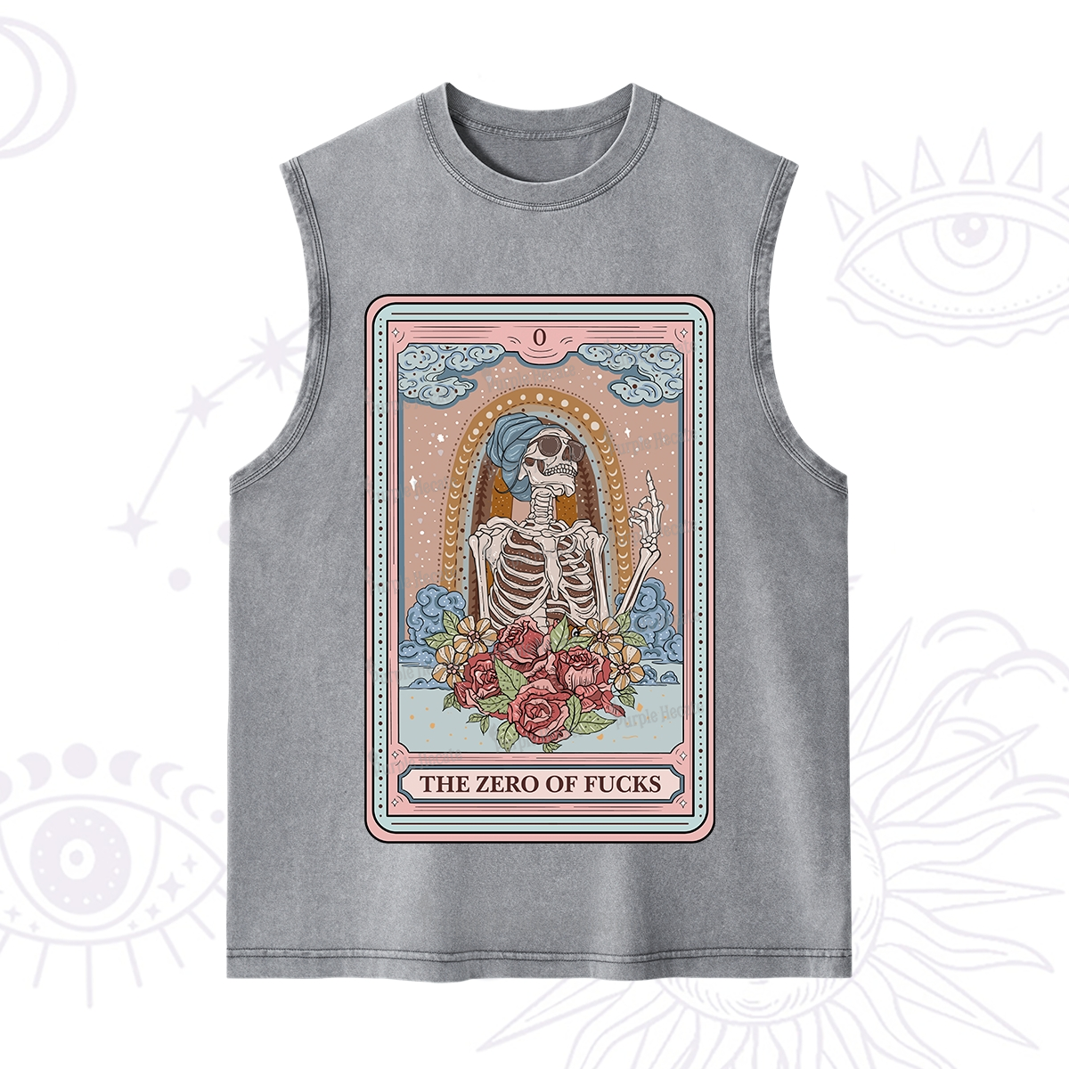 Purplehecate The Zero Of Fucks Tarot Card Washed Tank