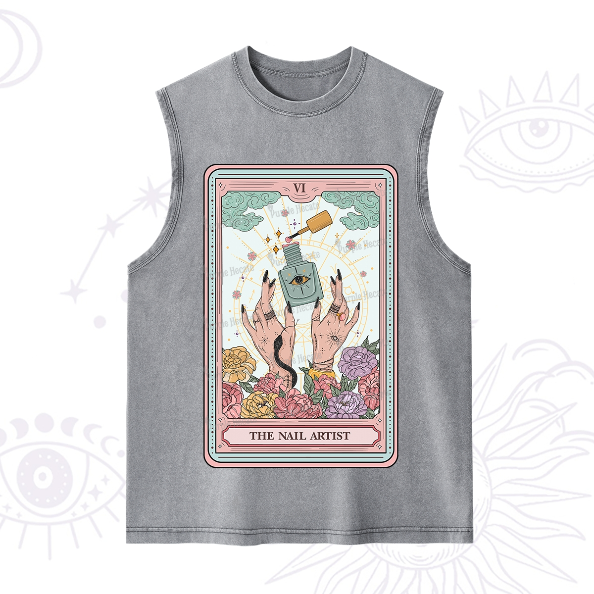 Purplehecate The Nail Artist Life Tarot Washed Tank