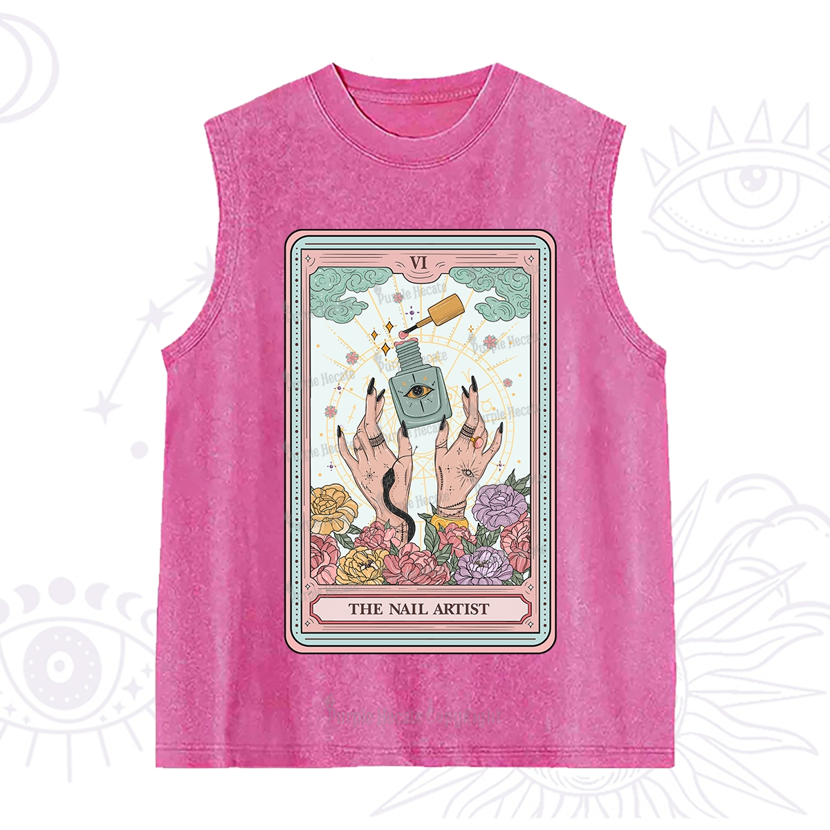 Purplehecate The Nail Artist Life Tarot Washed Tank