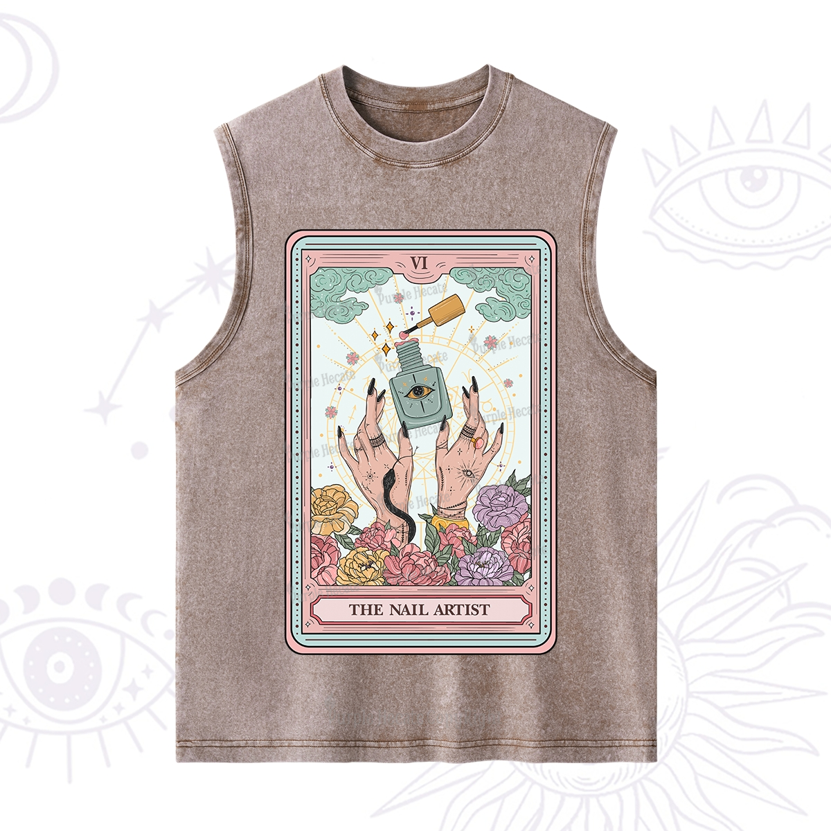 Purplehecate The Nail Artist Life Tarot Washed Tank