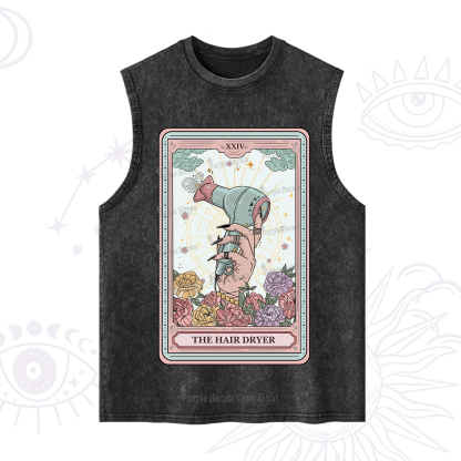 Purplehecate The Hair Dryer Life Tarot Washed Tank