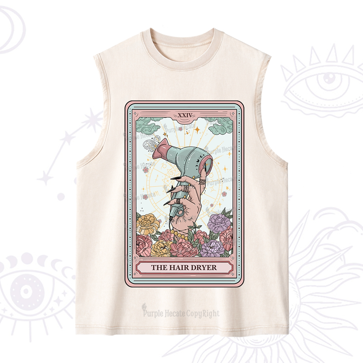 Purplehecate The Hair Dryer Life Tarot Washed Tank