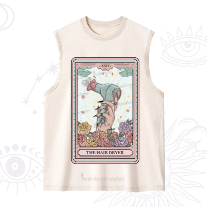 Purplehecate The Hair Dryer Life Tarot Washed Tank