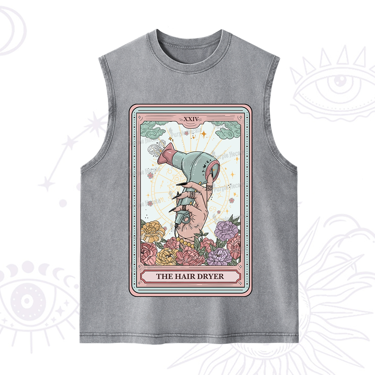 Purplehecate The Hair Dryer Life Tarot Washed Tank