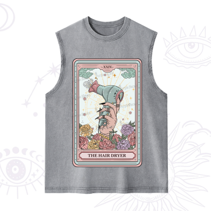 Purplehecate The Hair Dryer Life Tarot Washed Tank