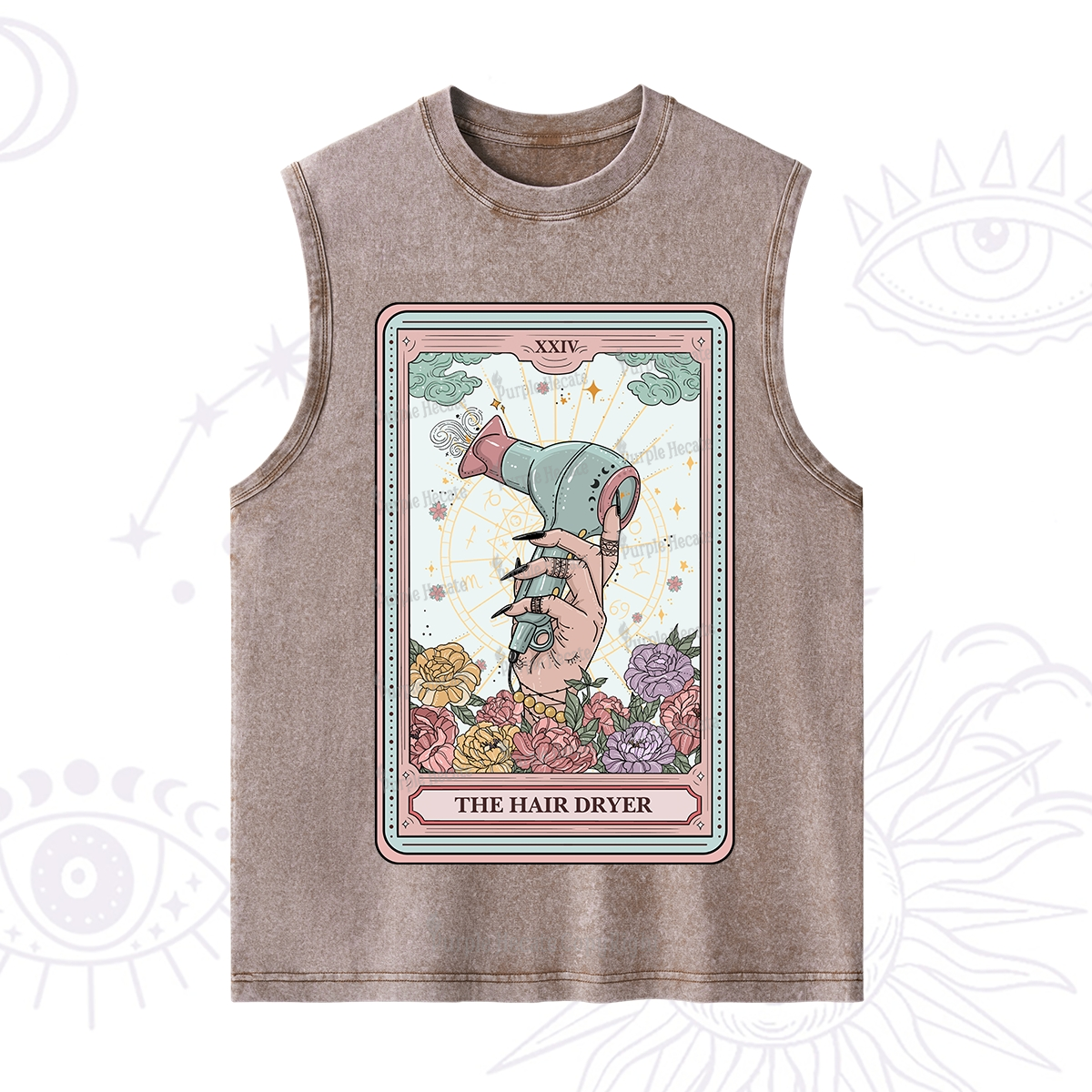 Purplehecate The Hair Dryer Life Tarot Washed Tank