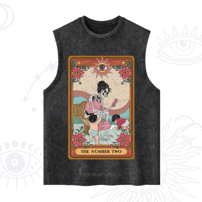 Purplehecate The Number Two Tarot Washed Tank