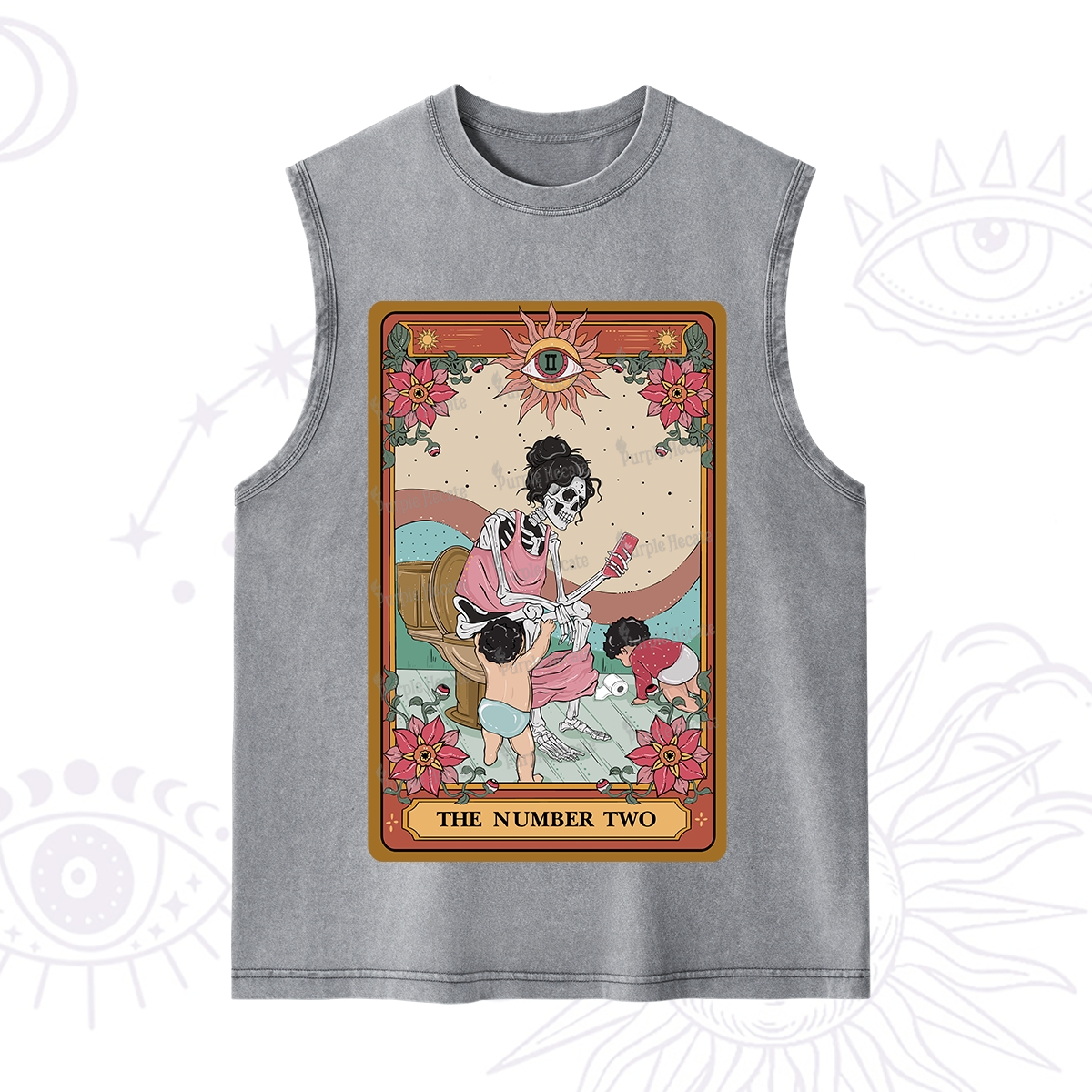 Purplehecate The Number Two Tarot Washed Tank