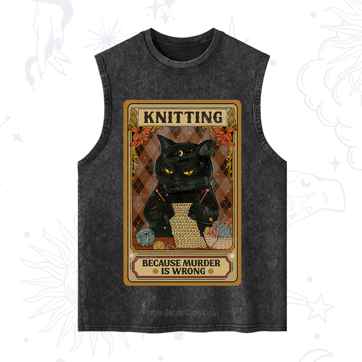Purplehecate Knitting Because Murder Is Wrong Washed Tank