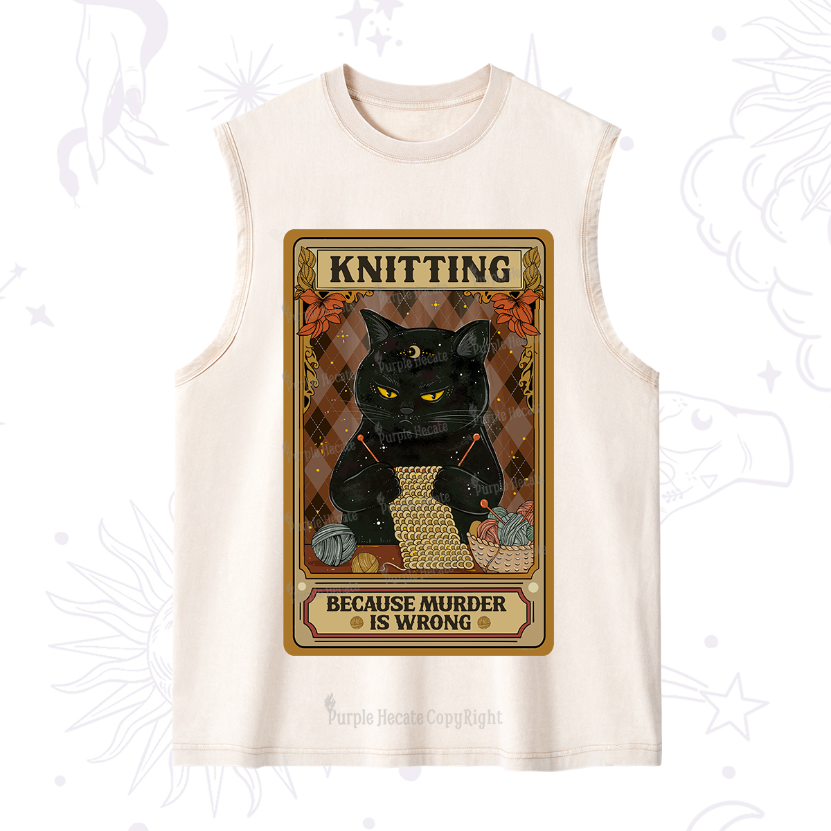 Purplehecate Knitting Because Murder Is Wrong Washed Tank