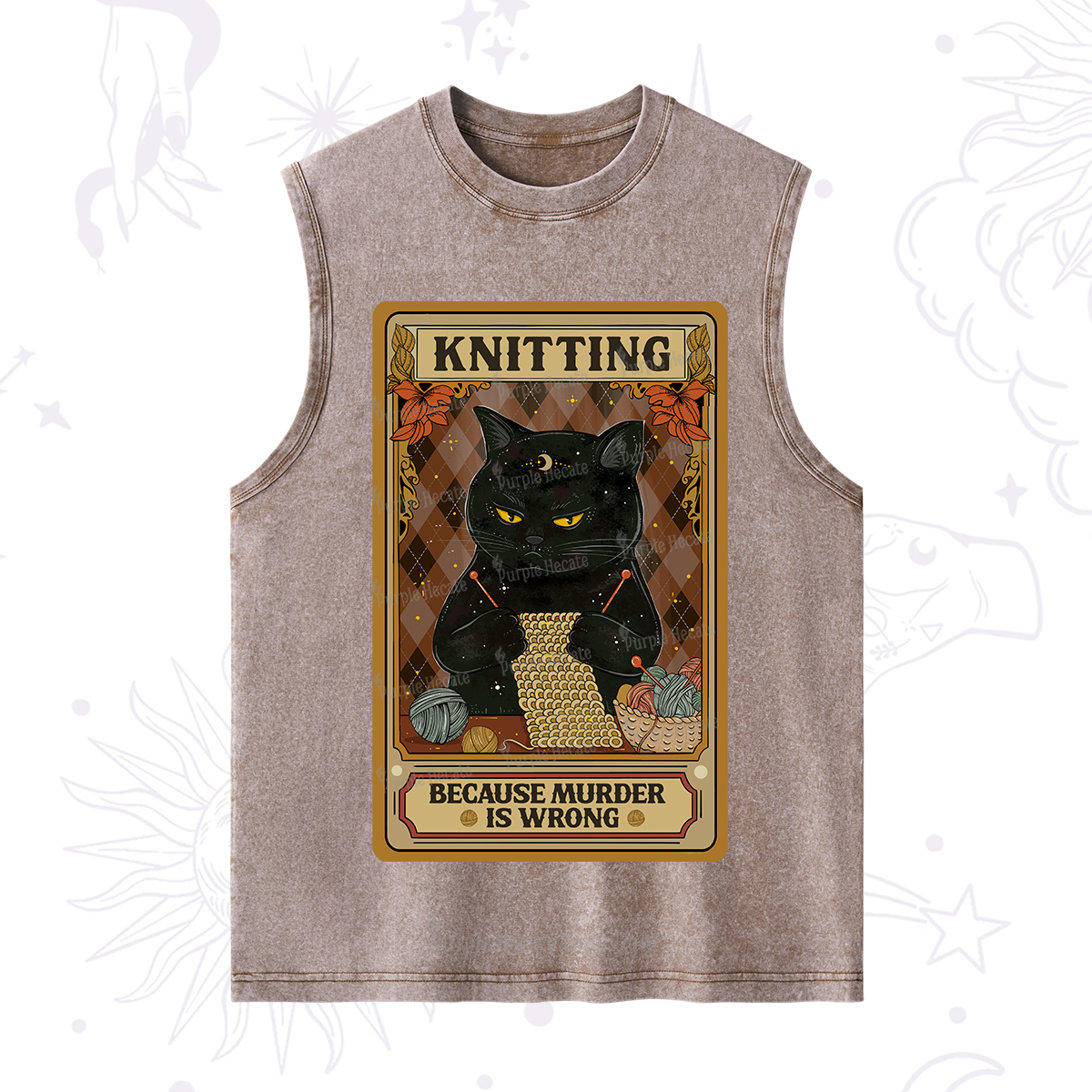 Purplehecate Knitting Because Murder Is Wrong Washed Tank