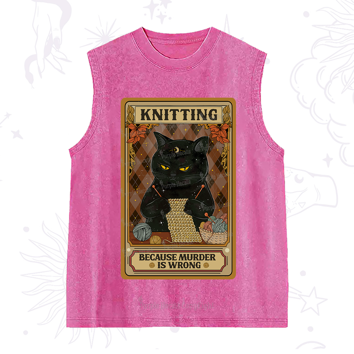 Purplehecate Knitting Because Murder Is Wrong Washed Tank