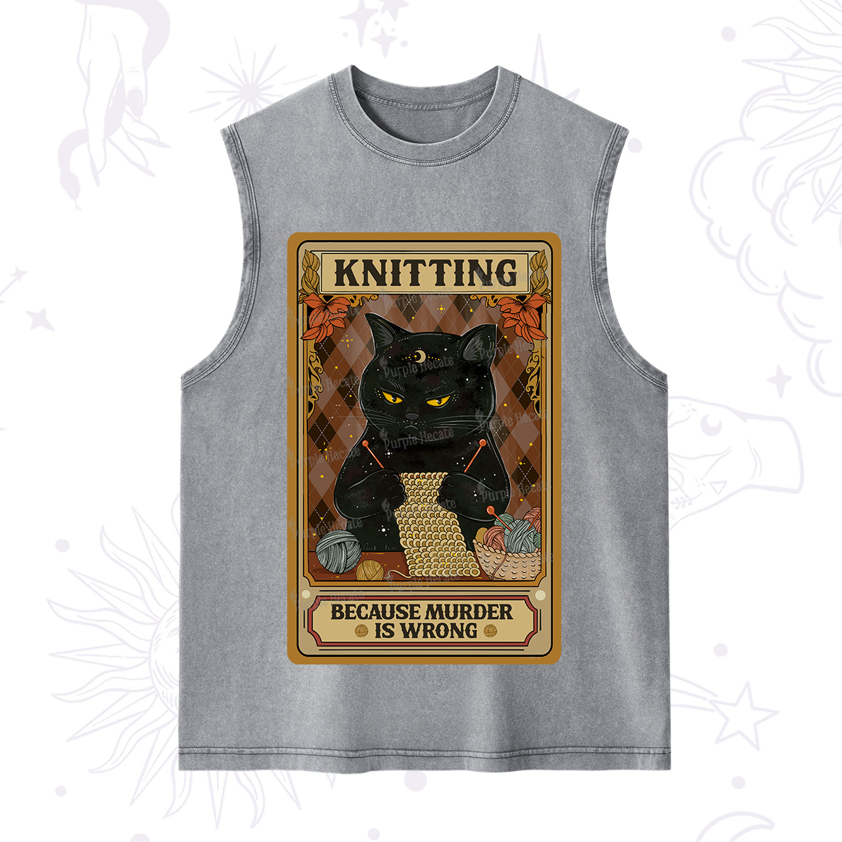Purplehecate Knitting Because Murder Is Wrong Washed Tank