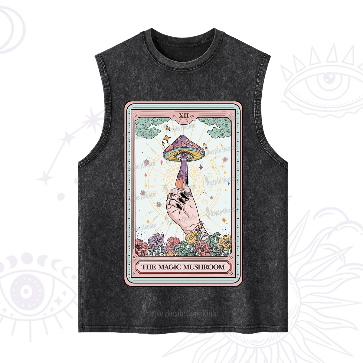 Purplehecate The Magic Murshroom Tarot Washed Tank
