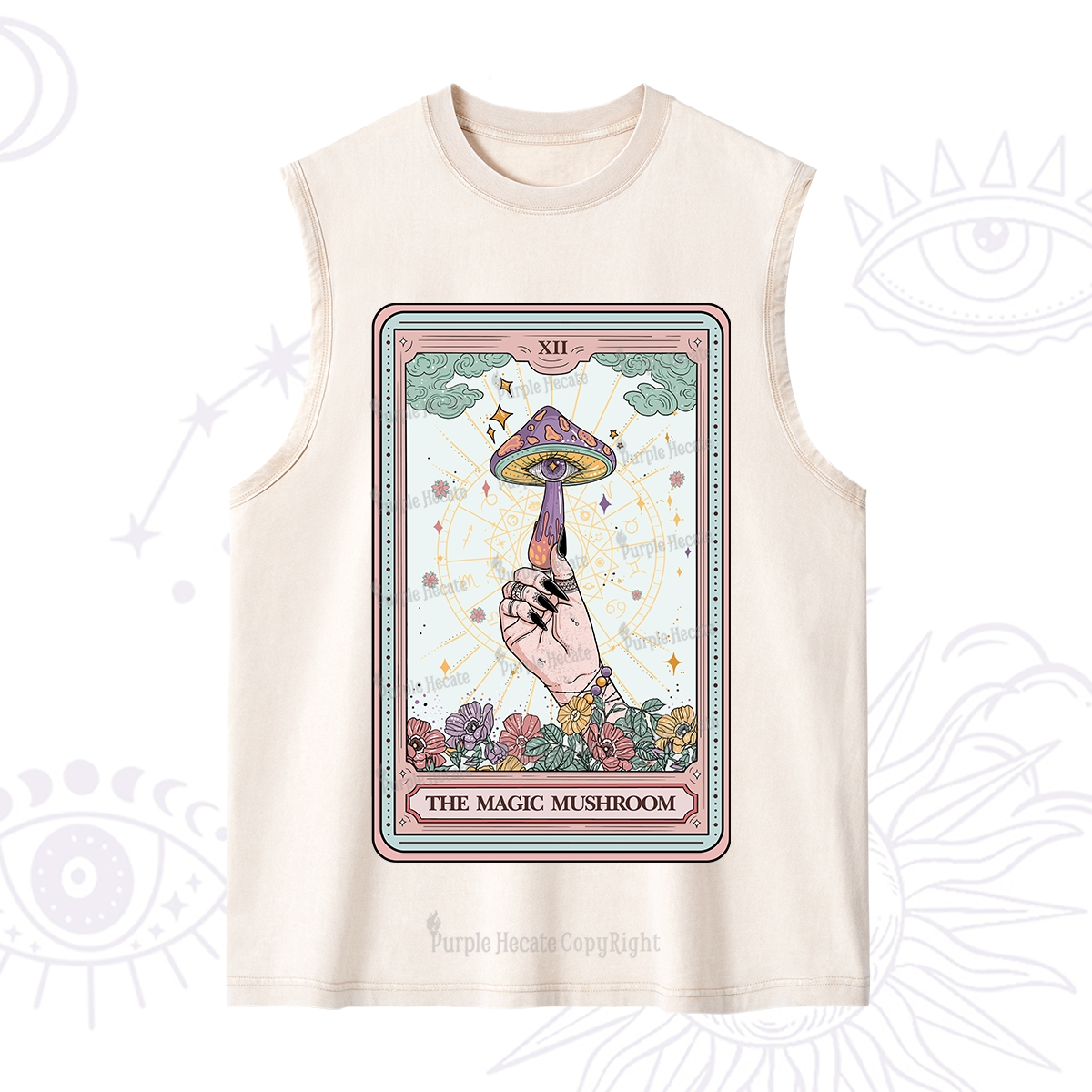Purplehecate The Magic Murshroom Tarot Washed Tank