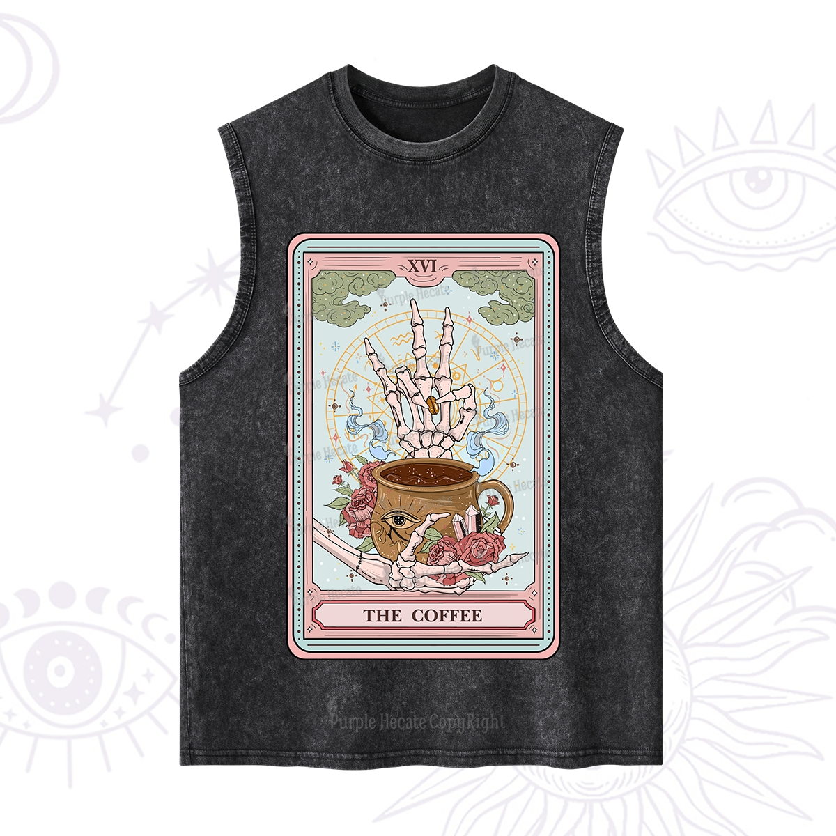 Purplehecate The Coffee Tarot Washed Tank