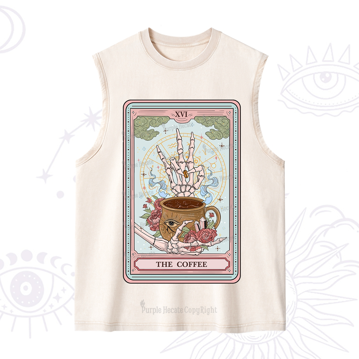 Purplehecate The Coffee Tarot Washed Tank