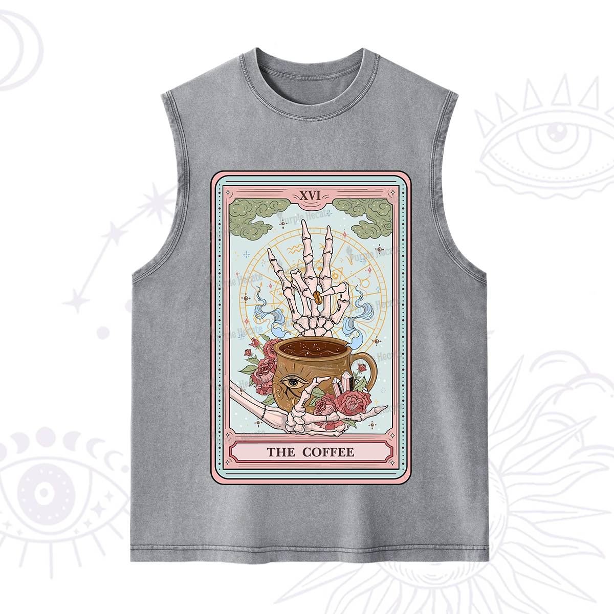 Purplehecate The Coffee Tarot Washed Tank