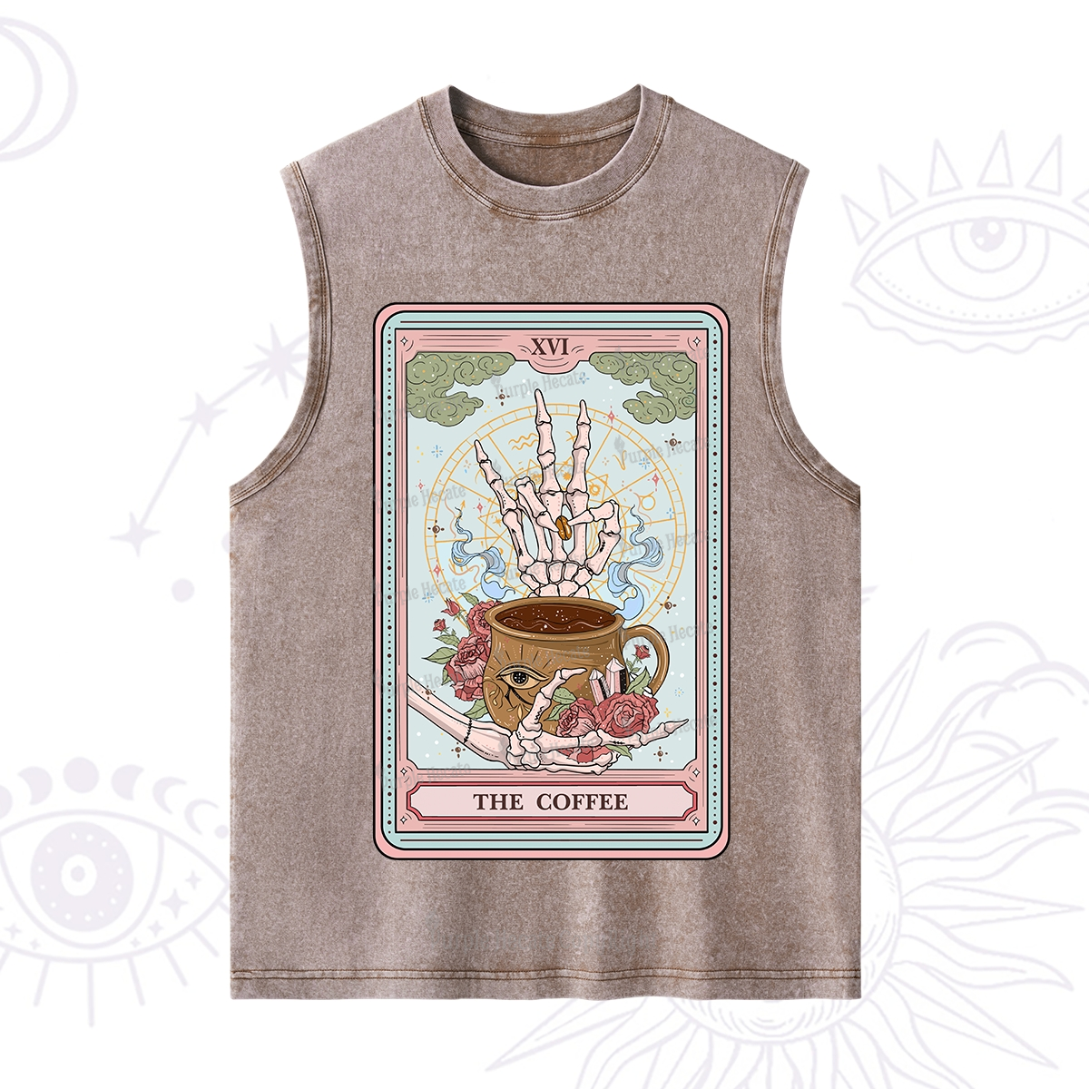 Purplehecate The Coffee Tarot Washed Tank