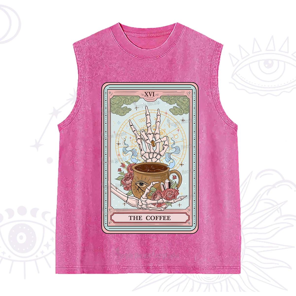 Purplehecate The Coffee Tarot Washed Tank