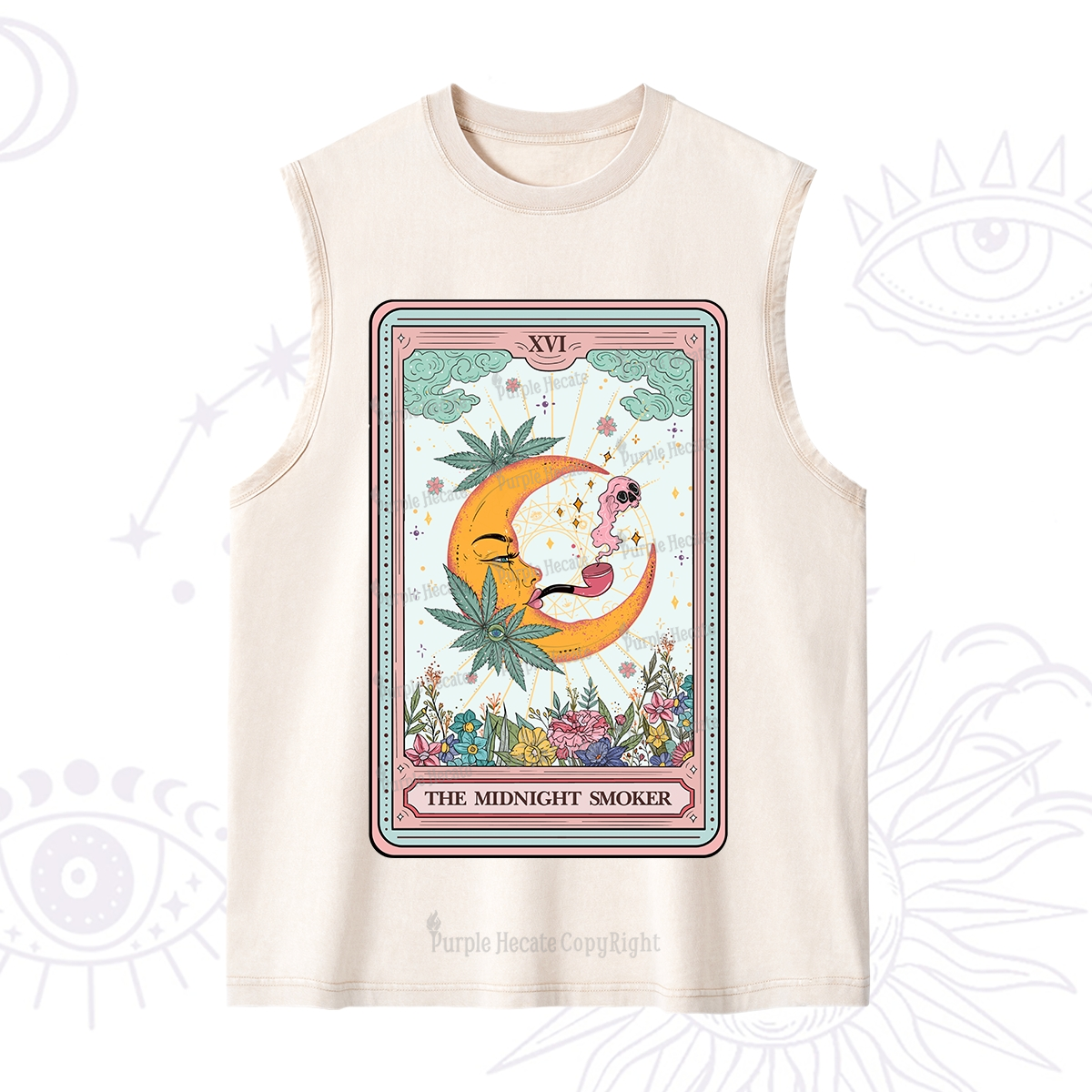 Purplehecate The Midnight Smoker Tarot Washed Tank