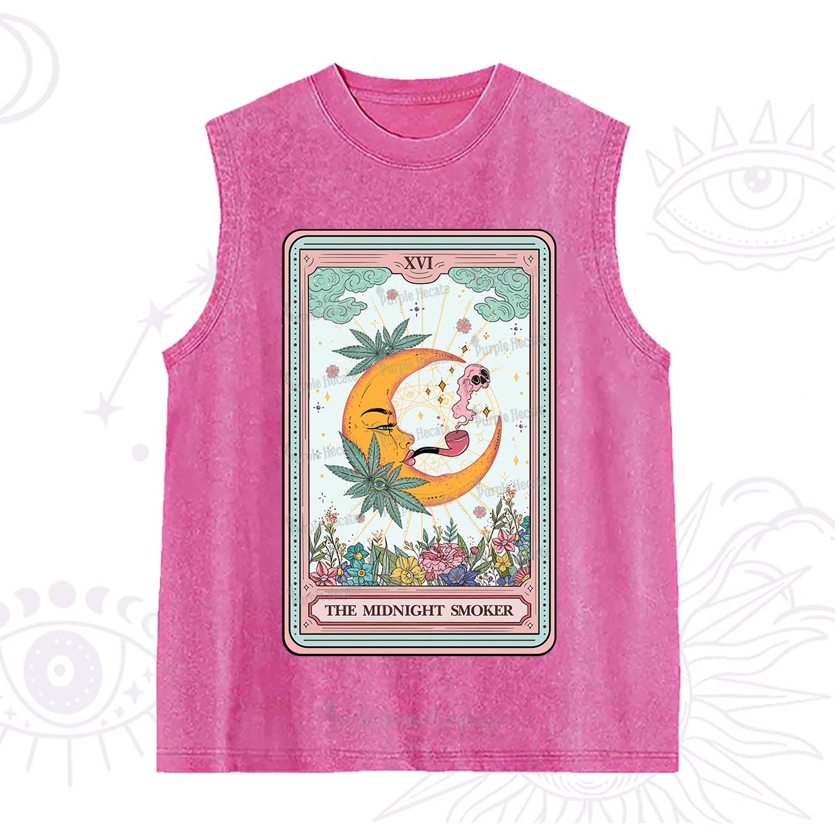 Purplehecate The Midnight Smoker Tarot Washed Tank
