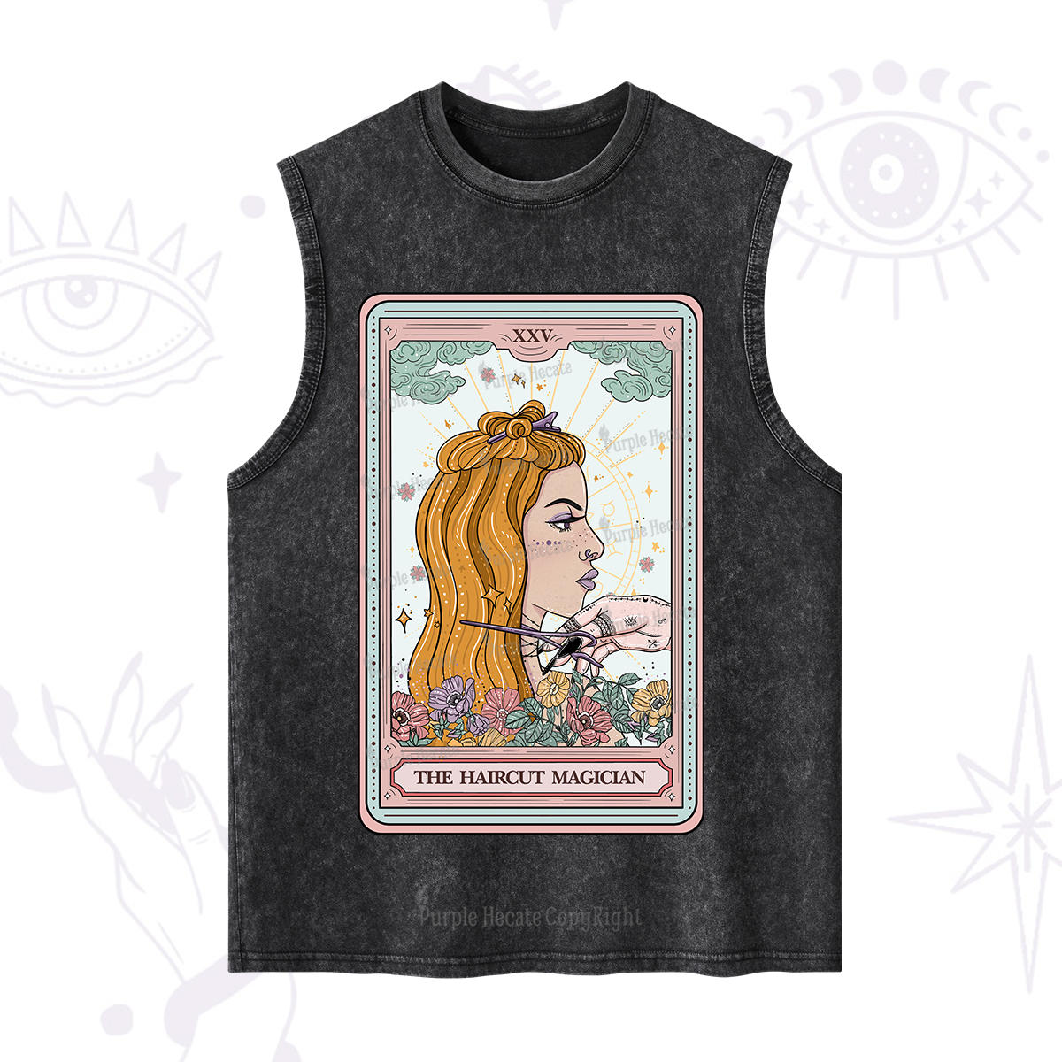 Purplehecate The Haircut Magician Tarot Washed Tank