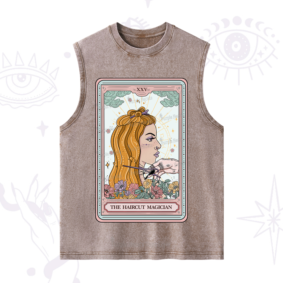 Purplehecate The Haircut Magician Tarot Washed Tank