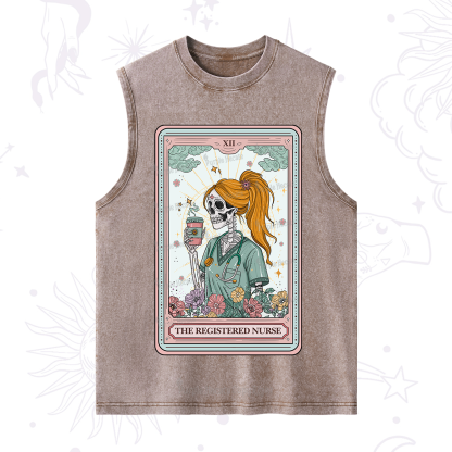 Purplehecate The Registered Nurse Skeleton Tarot Washed Tank