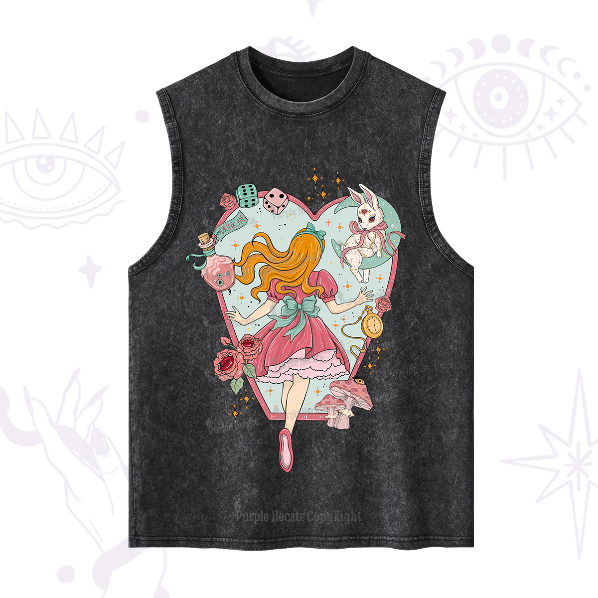 Purplehecate Alice's Secret Garden Washed Tank