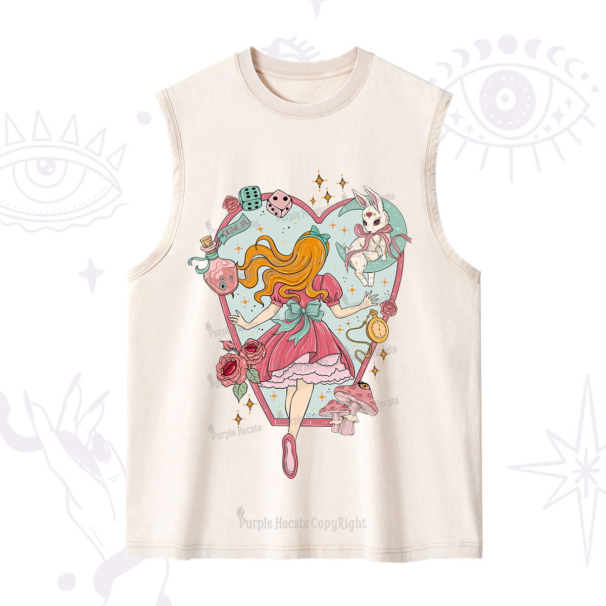 Purplehecate Alice's Secret Garden Washed Tank