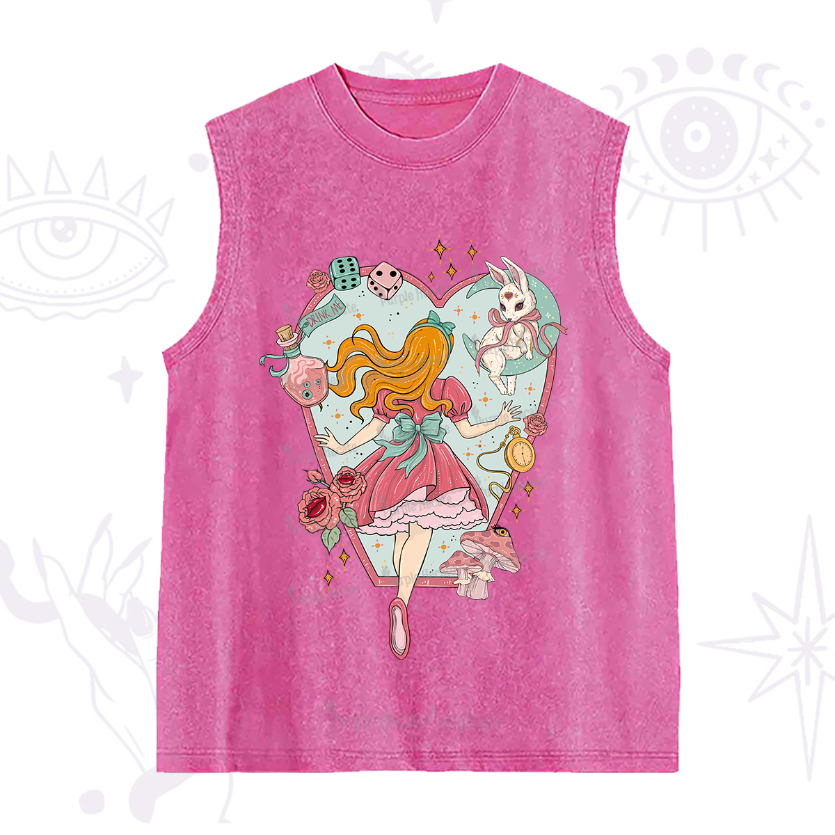 Purplehecate Alice's Secret Garden Washed Tank