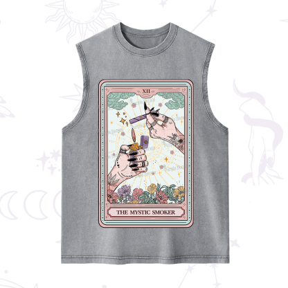Purplehecate The Mystic Smoker Tarot Card Washed Tank