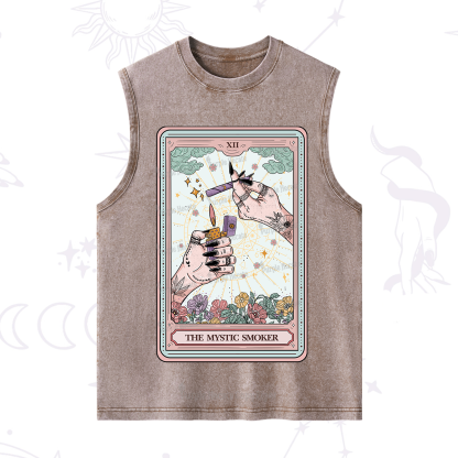 Purplehecate The Mystic Smoker Tarot Card Washed Tank