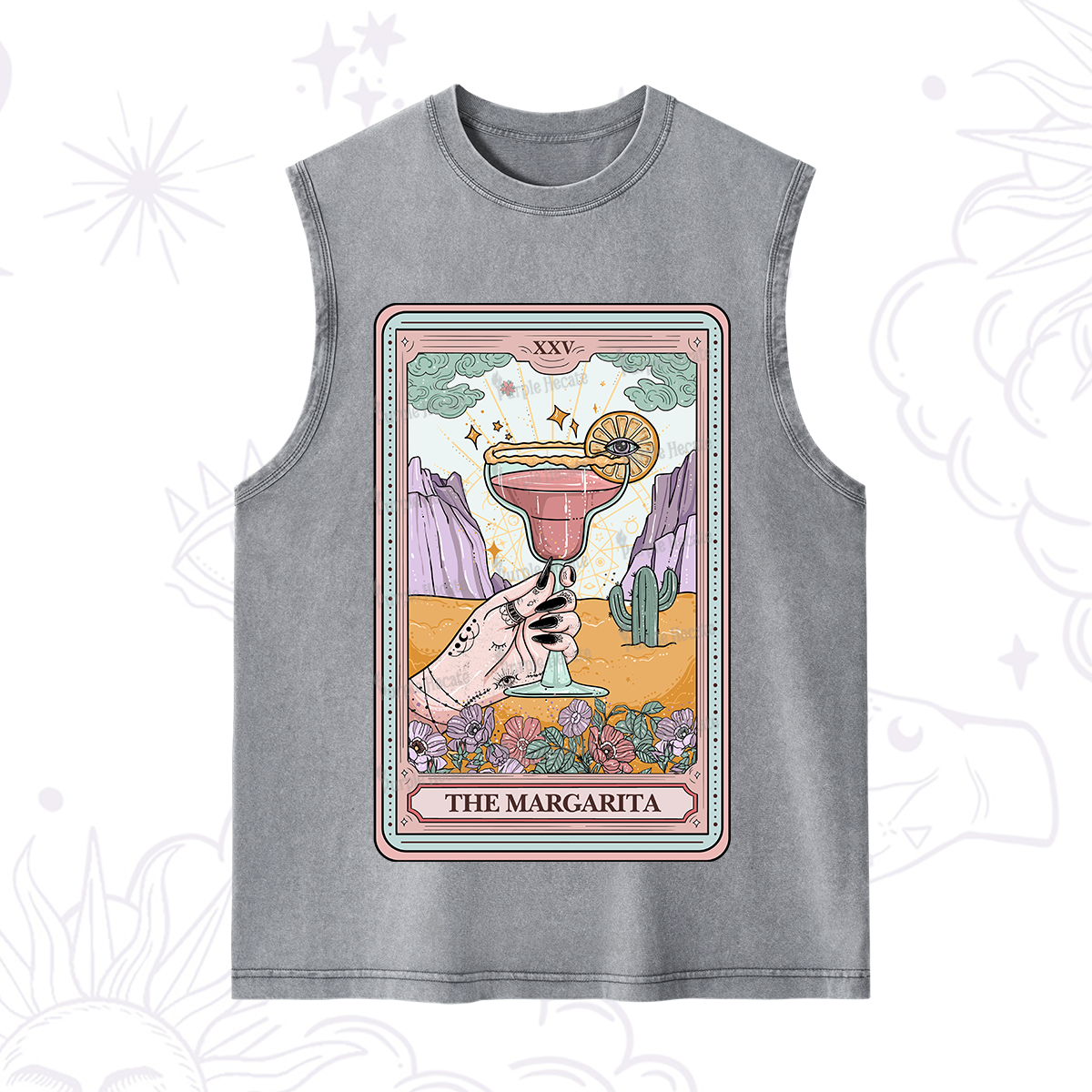 Purplehecate The Margarita Tarot Card Washed Tank
