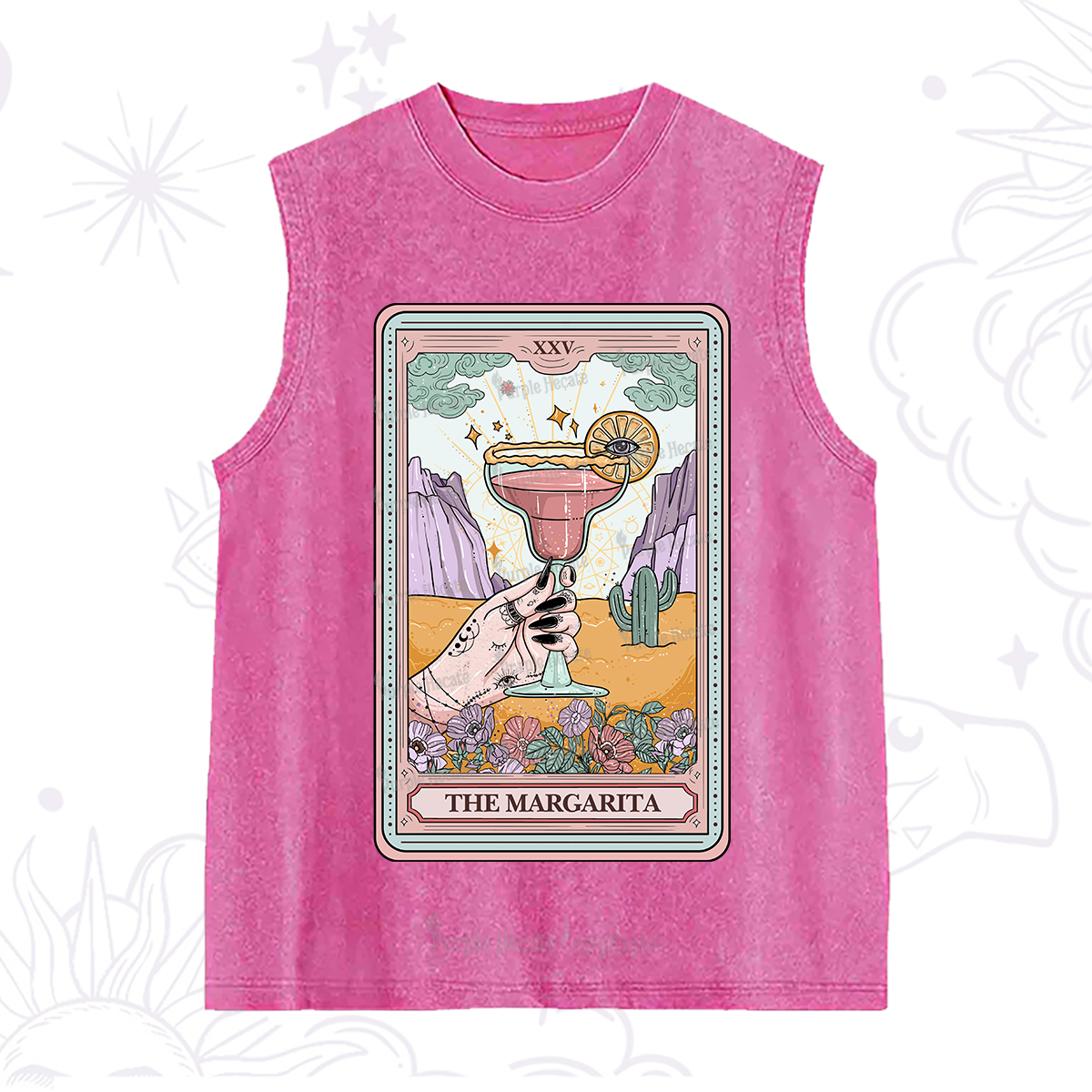 Purplehecate The Margarita Tarot Card Washed Tank