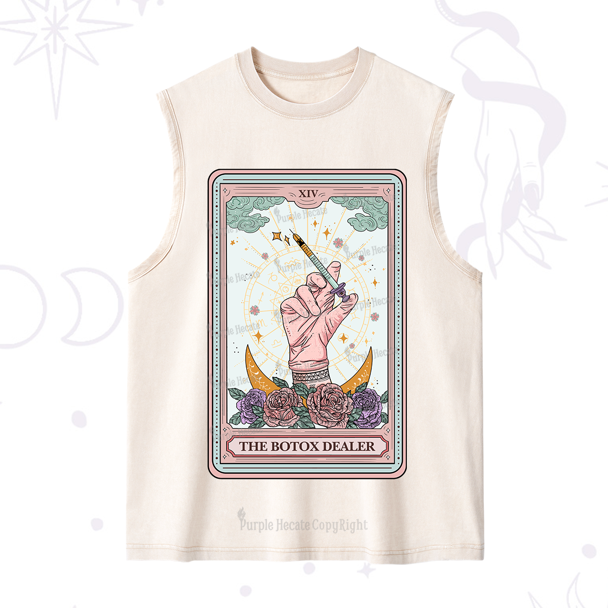 Purplehecate The Botox Dealer Tarot Card Washed Tank