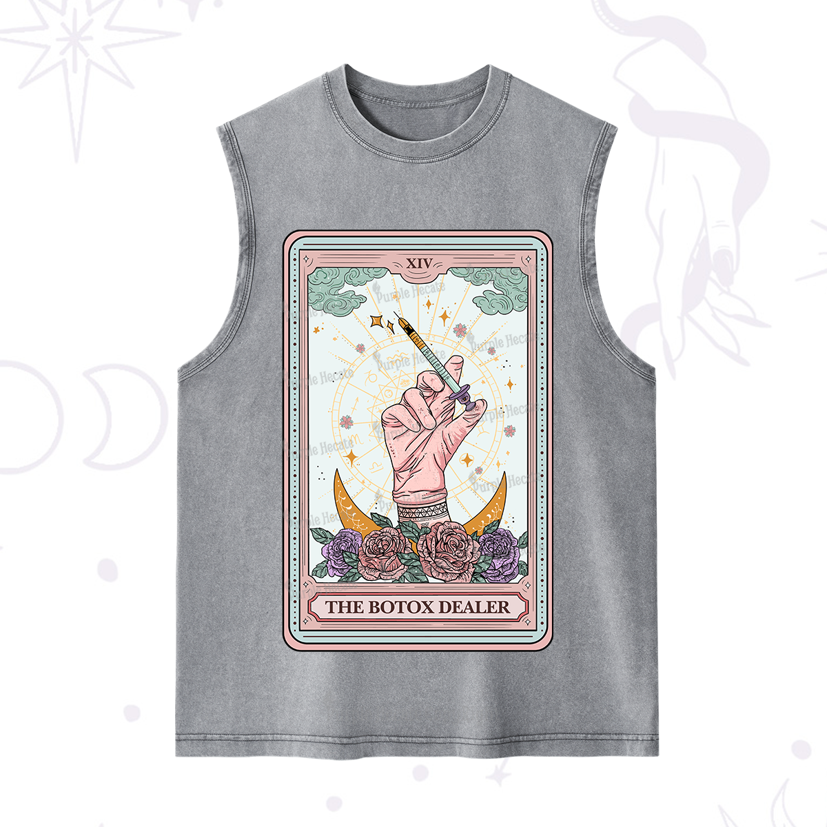 Purplehecate The Botox Dealer Tarot Card Washed Tank