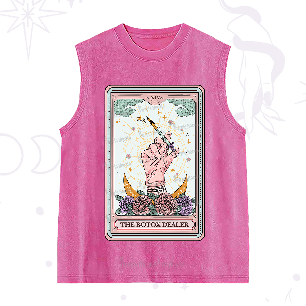 Purplehecate The Botox Dealer Tarot Card Washed Tank