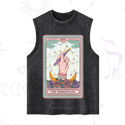 Purplehecate The Dermaplane Tarot Card Washed Tank