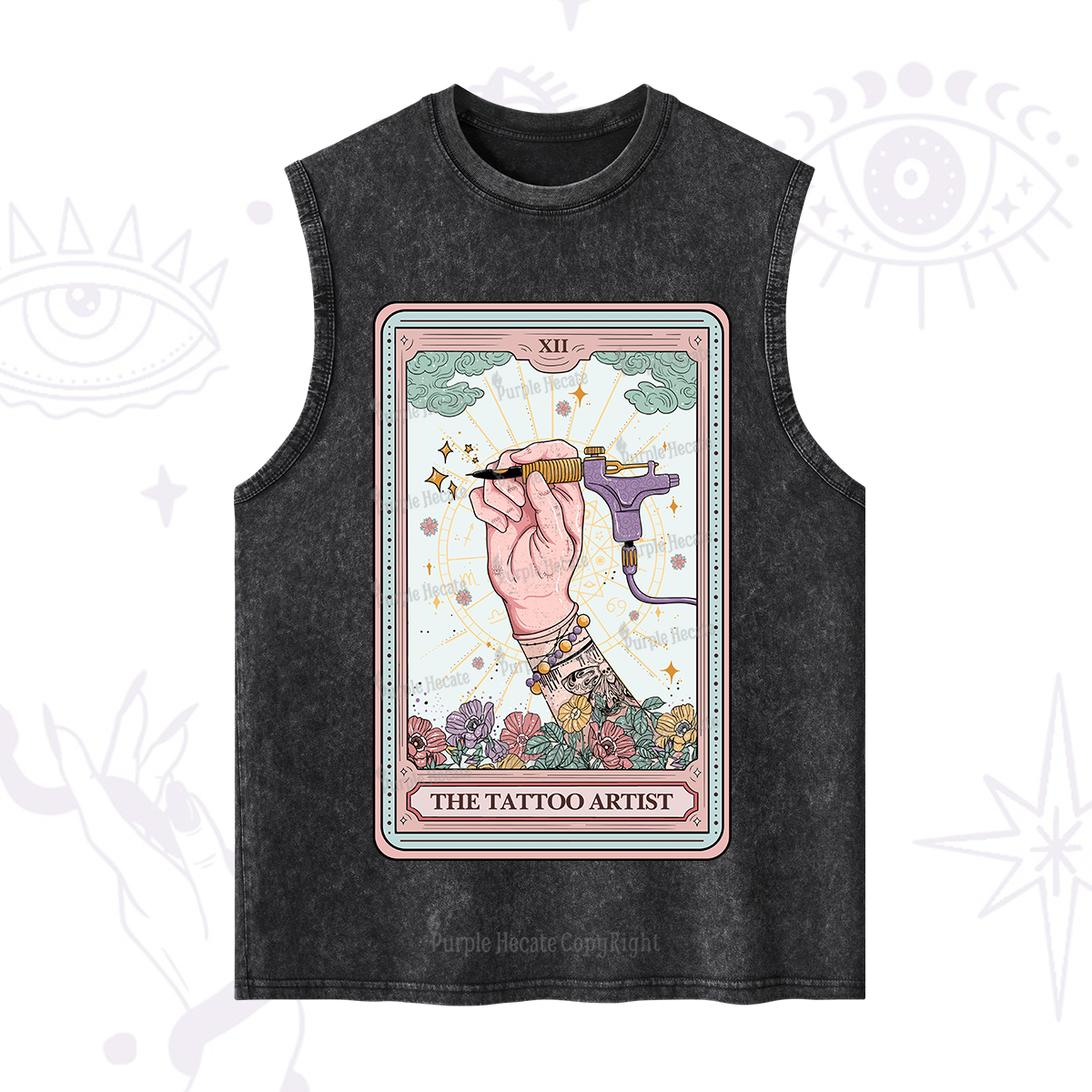 Purplehecate The Tattoo Artist Tarot Card Washed Tank