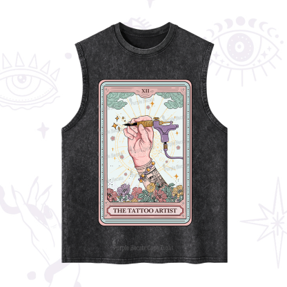 Purplehecate The Tattoo Artist Tarot Card Washed Tank