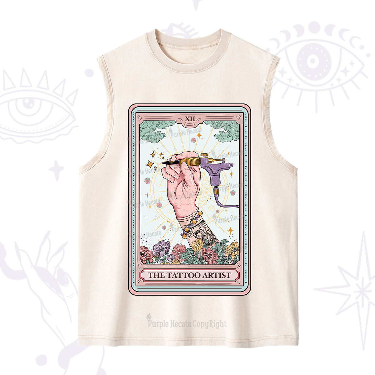 Purplehecate The Tattoo Artist Tarot Card Washed Tank