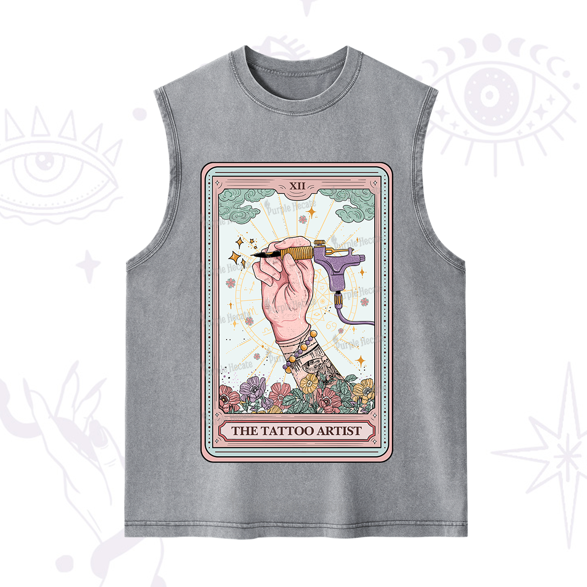 Purplehecate The Tattoo Artist Tarot Card Washed Tank